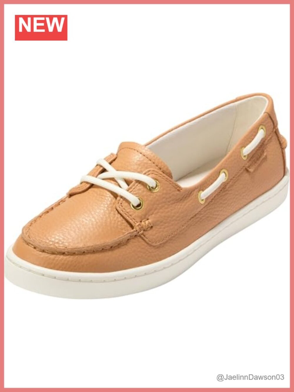 Cole Haan Nantucket Boat Shoes Leather Canvas Moc Toe Slip-Ons Casual